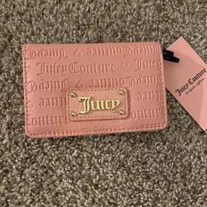BRAND NEW juicy couture snap wallet in apricot pink!